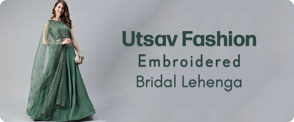 Utsav Fashion Embroidered Bridal Lehenga