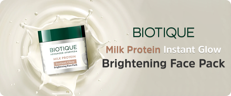 Biotique Milk Protein Instant Glow Brightening Face Pack