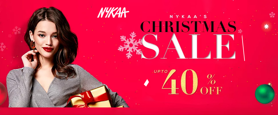 nykaa Christmas sale 960 x 400