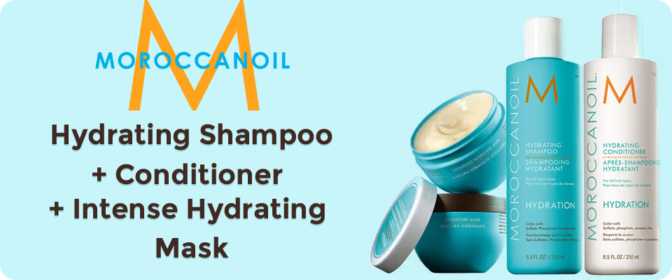 Moroccanoil Hydrating Shampoo Conditioner Intense Hydrating Mask 1