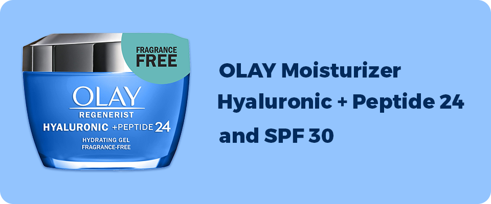 Olay Moisturizer Hyaluronic + Peptide 24 and SPF 30