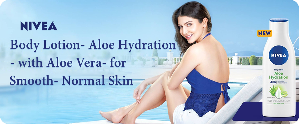 NIVEA Body Lotion Aloe Hydration with Aloe Vera for Smooth Normal Skin