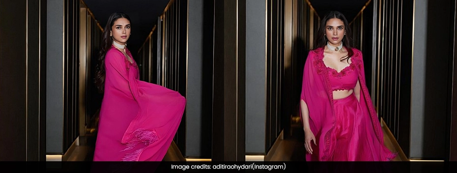 Aditi Rao Hydari Radiates Elegance in Her Latest Pink Ensemble